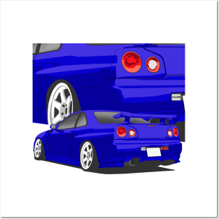 Nissan Skyline r34 gt-r Posters and Art